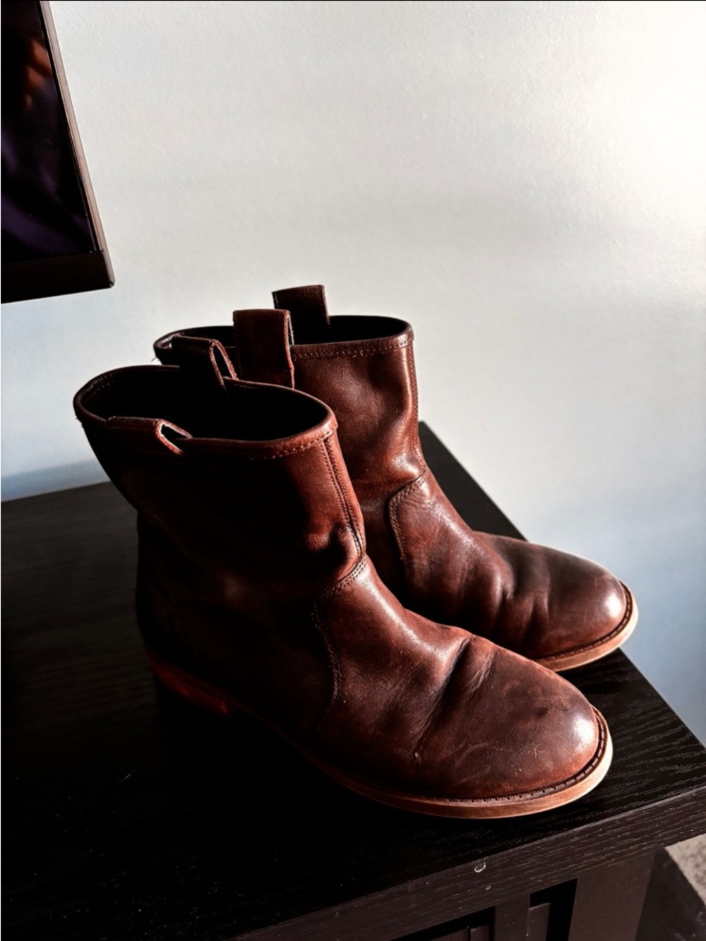 Sole Society Brown Leather Ankle Booties 7